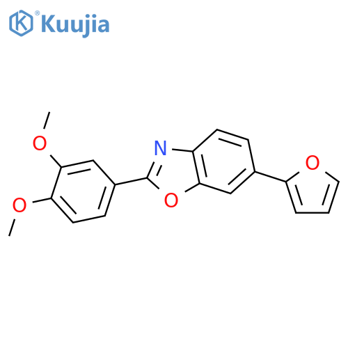Benzoxazole, 2-(3,4-dimethoxyphenyl)-6-(2-furanyl)- structure