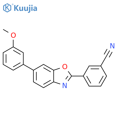 BENZONITRILE, 3-[6-(3-METHOXYPHENYL)-2-BENZOXAZOLYL]- structure