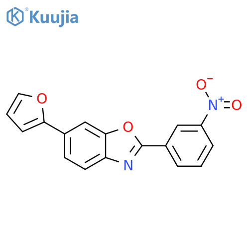 BENZOXAZOLE, 6-(2-FURANYL)-2-(3-NITROPHENYL)- structure