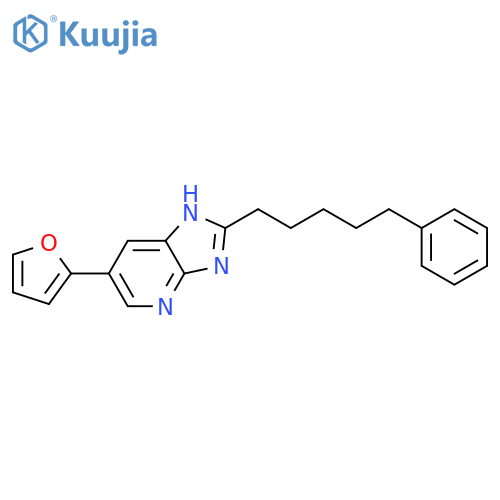 1H-IMIDAZO[4,5-B]PYRIDINE, 6-(2-FURANYL)-2-(5-PHENYLPENTYL)- structure