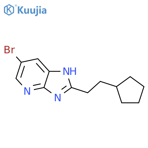 1H-IMIDAZO[4,5-B]PYRIDINE, 6-BROMO-2-(2-CYCLOPENTYLETHYL)- structure