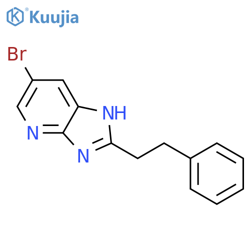 1H-IMIDAZO[4,5-B]PYRIDINE, 6-BROMO-2-(2-PHENYLETHYL)- structure