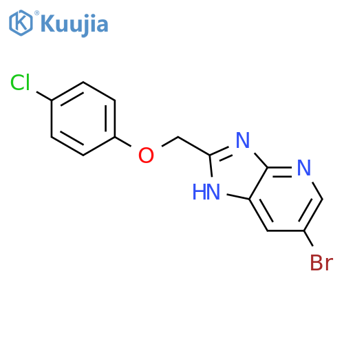 1H-Imidazo[4,5-b]pyridine, 6-bromo-2-[(4-chlorophenoxy)methyl]- structure