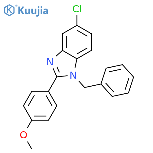 1H-Benzimidazole, 5-chloro-2-(4-methoxyphenyl)-1-(phenylmethyl)- structure