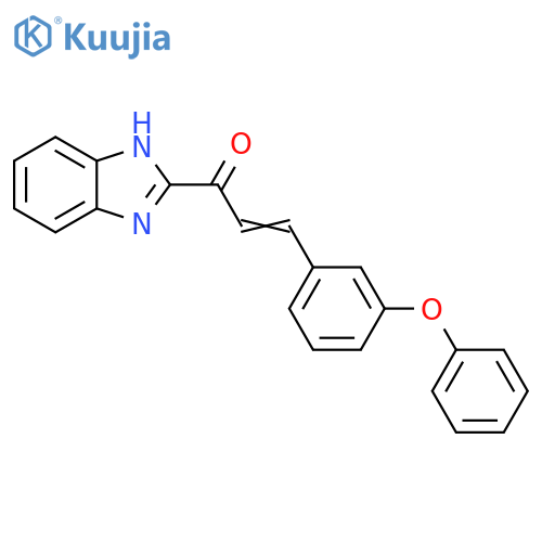 2-Propen-1-one, 1-(1H-benzimidazol-2-yl)-3-(3-phenoxyphenyl)- structure
