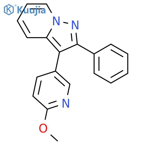 PYRAZOLO[1,5-A]PYRIDINE, 3-(6-METHOXY-3-PYRIDINYL)-2-PHENYL- structure