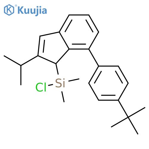 SILANE, CHLORO[7-[4-(1,1-DIMETHYLETHYL)PHENYL]-2-(1-METHYLETHYL)-1H-INDEN-1-YL]DIMETHYL- structure
