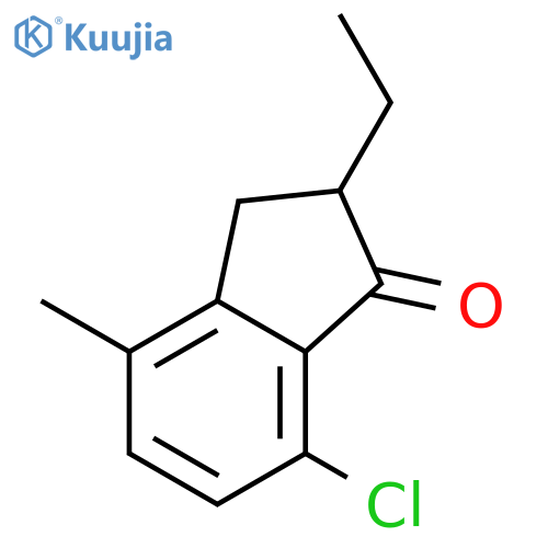 1H-INDEN-1-ONE, 7-CHLORO-2-ETHYL-2,3-DIHYDRO-4-METHYL- structure