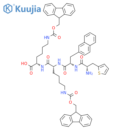 L-LYSINE, 3-(2-THIENYL)-L-ALANYL-3-(2-NAPHTHALENYL)-L-ALANYL-N6-[(9H-FLUOREN-9-YLMETHOXY)CARBONYL]-D-LYSYL-N6-[(9H-FLUOREN-9-YLMETHOXY)CARBONYL]- structure