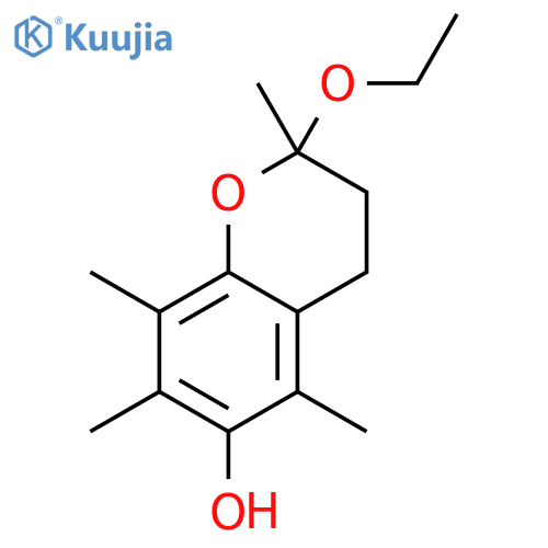2H-1-Benzopyran-6-ol, 2-ethoxy-3,4-dihydro-2,5,7,8-tetramethyl- structure