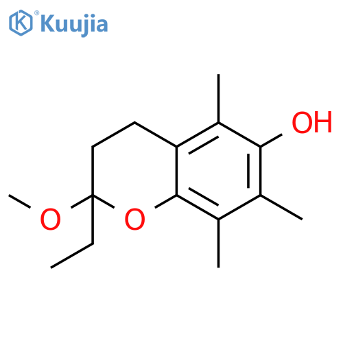 2H-1-Benzopyran-6-ol, 2-ethyl-3,4-dihydro-2-methoxy-5,7,8-trimethyl- structure