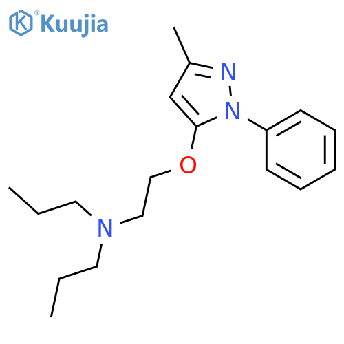 N-{2-[(3-methyl-1-phenyl-1H-pyrazol-5-yl)oxy]ethyl}-N-propylpropan-1-amine structure