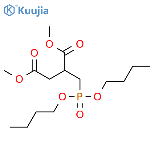 Butanedioic acid, [(dibutoxyphosphinyl)methyl]-, dimethyl ester structure