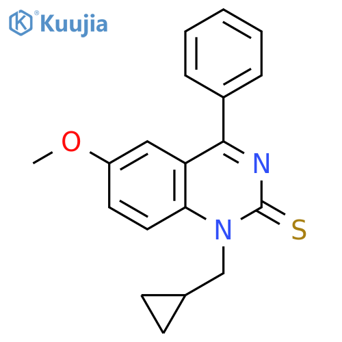 2(1H)-Quinazolinethione, 1-(cyclopropylmethyl)-6-methoxy-4-phenyl- structure