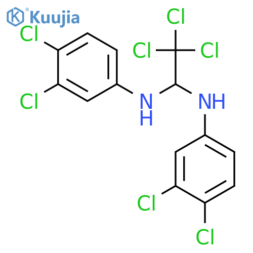 1,1-Ethanediamine,2,2,2-trichloro-N,N'-bis(3,4-dichlorophenyl)- structure