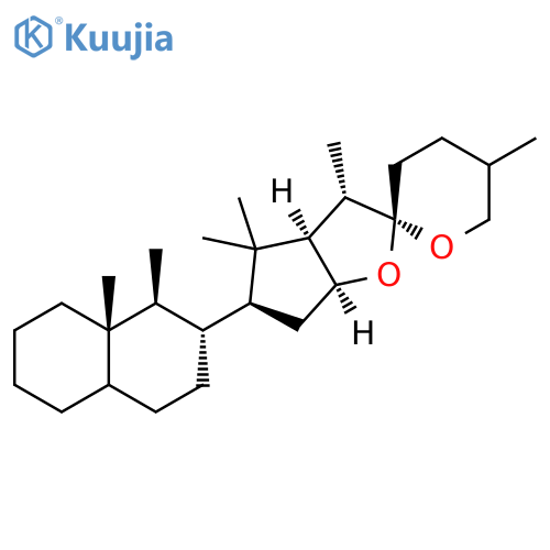 Spiro[2H-cyclopenta[b]furan-2,2'-[2H]pyran], 5-[(1S,2R,8aS)-decahydro-1,8a-dimethyl-2-naphthalenyl]decahydro-3,4,4,5'-tetramethyl-, (2R,3S,3aR,5S,6aS)- structure