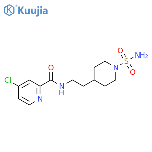2-Pyridinecarboxamide,N-[2-[1-(aminosulfonyl)-4-piperidinyl]ethyl]-4-chloro- structure