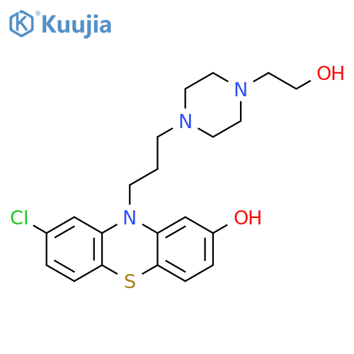 10H-Phenothiazin-2-ol, 8-chloro-10-[3-[4-(2-hydroxyethyl)-1-piperazinyl]propyl]- structure