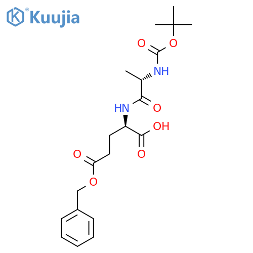 (R)-5-(Benzyloxy)-2-((S)-2-((tert-butoxycarbonyl)amino)propanamido)-5-oxopentanoic Acid structure