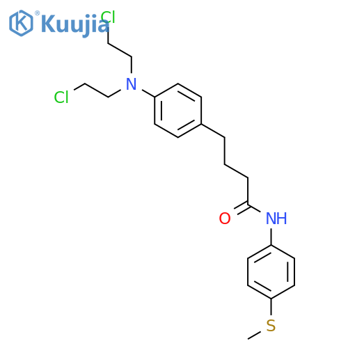 Benzenebutanamide, 4-[bis(2-chloroethyl)amino]-n- [4-(methylthio)phenyl]- structure