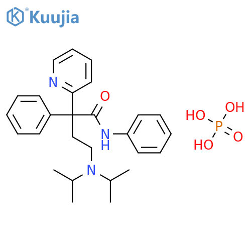 4-[bis(1-methylethyl)amino]-N,2-diphenyl-2-pyridin-2-ylbutanamide phosphate structure