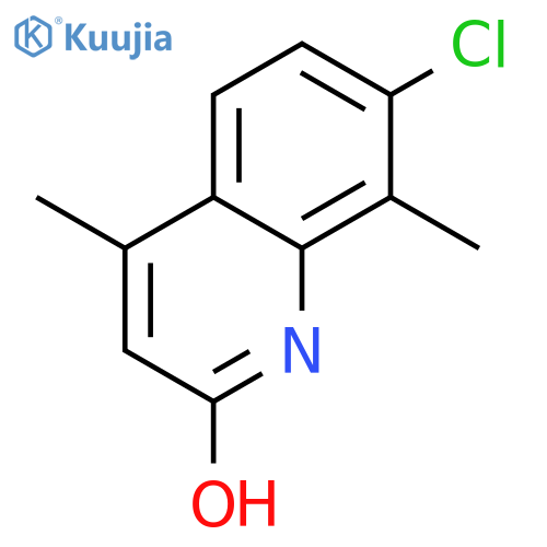 7-chloro-4,8-dimethyl-2-quinolinol structure