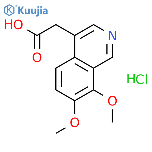 4-Isoquinolineacetic acid, 7,8-dimethoxy-, hydrochloride structure