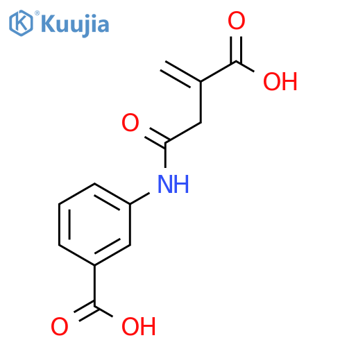 Benzoic acid, 3-[(3-carboxy-1-oxo-3-butenyl)amino]- structure
