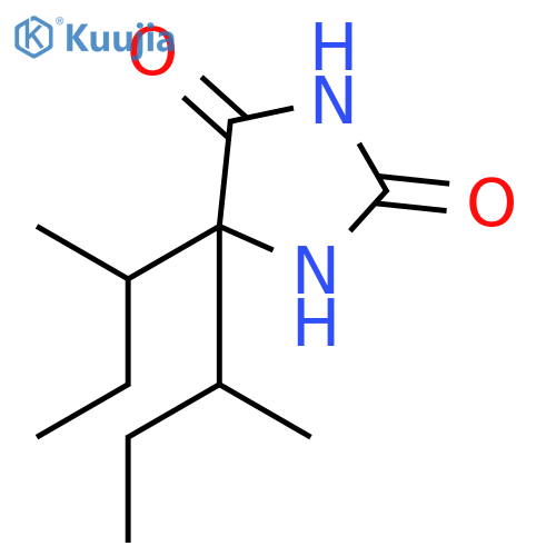 2,4-Imidazolidinedione, 5,5-bis(1-methylpropyl)- structure