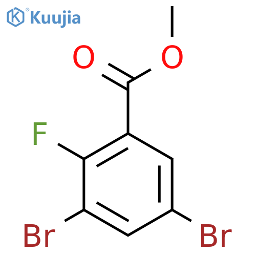 Benzoic acid, 3,5-dibromo-2-fluoro-, methyl ester structure