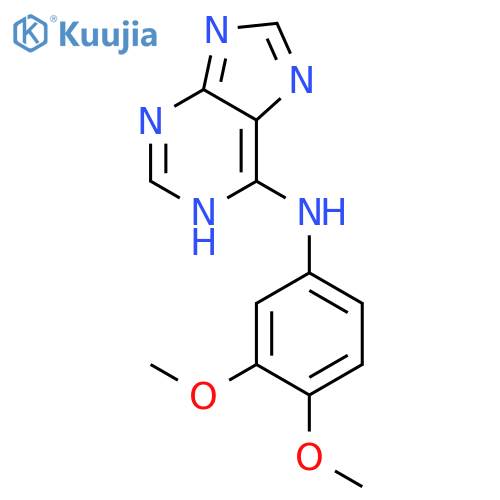 N-(3,4-dimethoxyphenyl)-9H-purin-6-amine structure