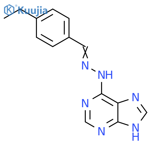 6-(E)-2-(4-ethylphenyl)methylidenehydrazin-1-yl-9H-purine structure