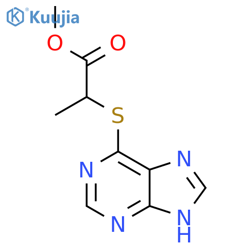 methyl 2-(9H-purin-6-ylsulfanyl)propanoate structure