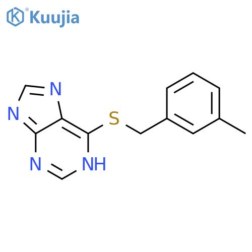 6-{(3-methylphenyl)methylsulfanyl}-9H-purine structure