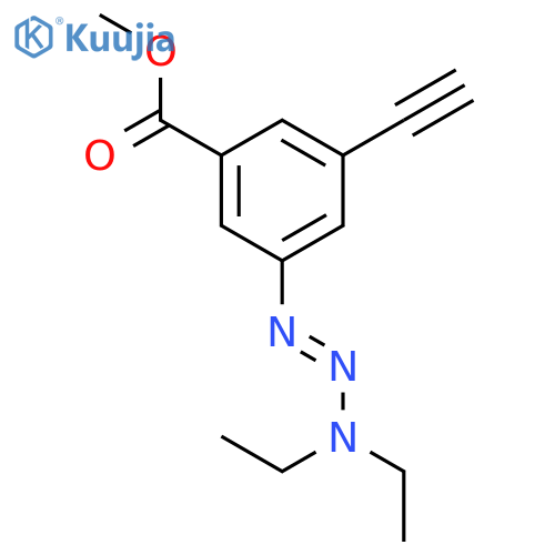 Benzoic acid, 3-(3,3-diethyl-1-triazenyl)-5-ethynyl-, methyl ester structure