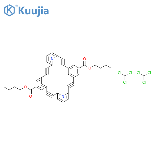 29,31-DIAZAPENTACYCLO[23.3.1.14,8.111,15.118,22]DOTRIACONTA-1(29),4,6,8(32),11,13,15(31),18,20,22(30),25,27-DODECAENE-2,9,16,23-TETRAYNE-6,20-DICARBOXYLIC ACID, DIBUTYL ESTER, COMPD. WITH TRICHLOROMETHANE (1:2) structure