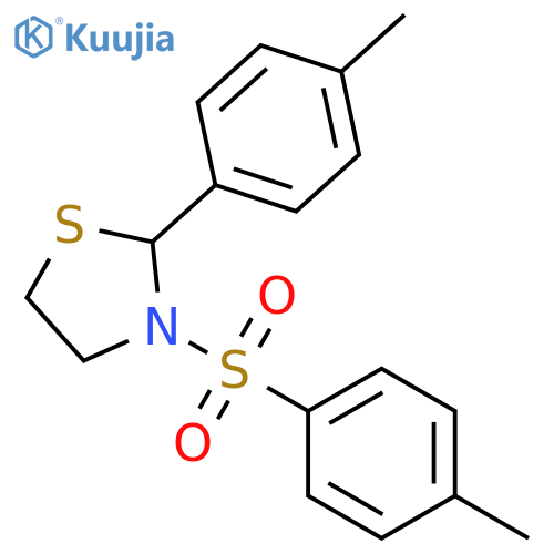 3-(4-methylbenzenesulfonyl)-2-(4-methylphenyl)-1,3-thiazolidine structure