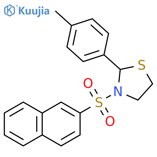 Thiazolidine, 2-(4-methylphenyl)-3-(2-naphthalenylsulfonyl)- (9CI) structure