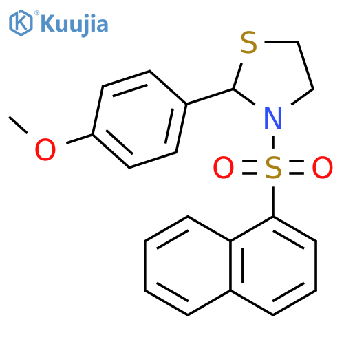 Thiazolidine, 2-(4-methoxyphenyl)-3-(1-naphthalenylsulfonyl)- (9ci) structure