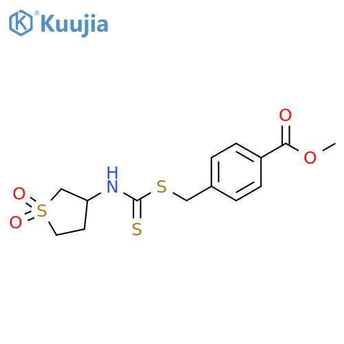 methyl 4-({(1,1-dioxo-1lambda6-thiolan-3-yl)carbamothioylsulfanyl}methyl)benzoate structure