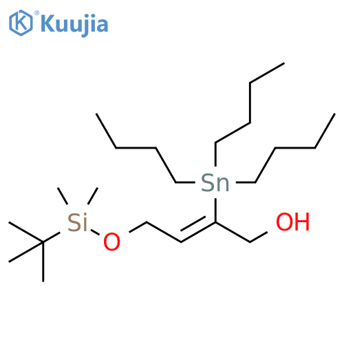 2-Buten-1-ol, 4-[[(1,1-dimethylethyl)dimethylsilyl]oxy]-2-(tributylstannyl)-, (2Z)- structure
