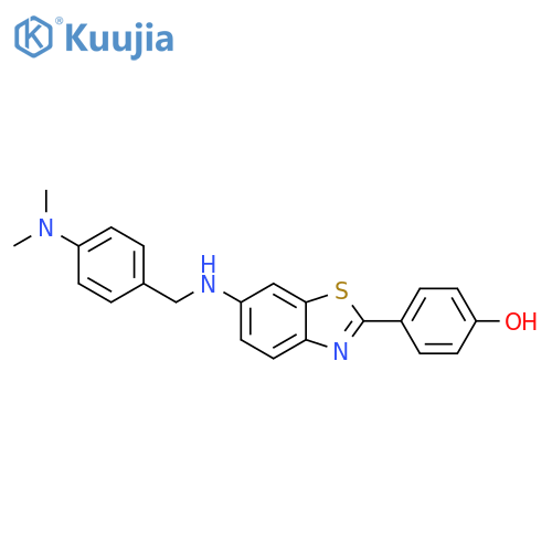 Phenol,4-[6-[[[4-(dimethylamino)phenyl]methyl]amino]-2-benzothiazolyl]- structure