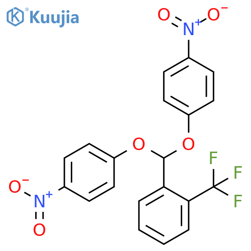Benzene, 1-[bis(4-nitrophenoxy)methyl]-2-(trifluoromethyl)- structure