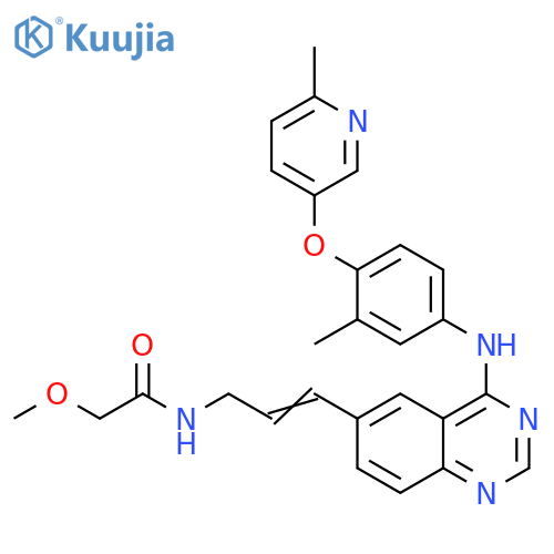 (E)-Ethyl (3-(4-((3-methyl-4-((6-methylpyridin-3-yl)oxy)phenyl)amino)quinazolin-6-yl)allyl)carbamate structure