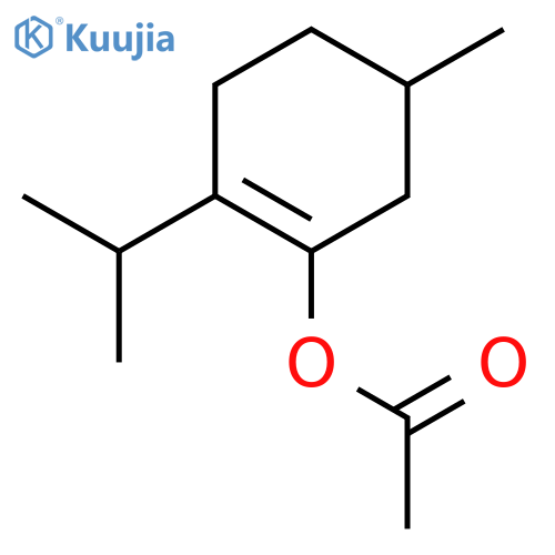 1-Cyclohexen-1-ol,5-methyl-2-(1-methylethyl)-, 1-acetate, (5R)- structure