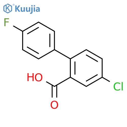[1,1'-Biphenyl]-2-carboxylic acid, 4-chloro-4'-fluoro- structure