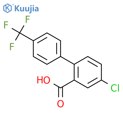 [1,1'-BIPHENYL]-2-CARBOXYLIC ACID, 4-CHLORO-4'-(TRIFLUOROMETHYL)- structure