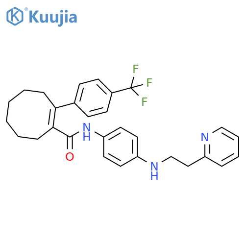 1-Cyclooctene-1-carboxamide,N-[4-[[2-(2-pyridinyl)ethyl]amino]phenyl]-2-[4-(trifluoromethyl)phenyl]- structure