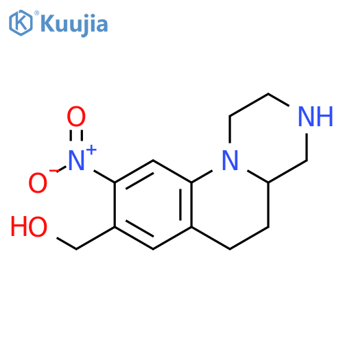 1H-Pyrazino[1,2-a]quinoline-8-methanol, 2,3,4,4a,5,6-hexahydro-9-nitro- structure