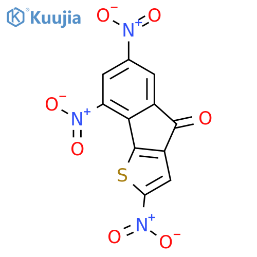 4H-Indeno[1,2-b]thiophen-4-one, 2,6,8-trinitro- structure